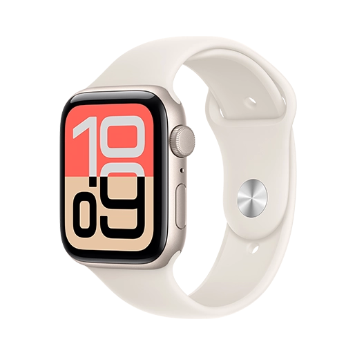 اپل واچ SE 3 آلومینیوم استارلایت با بند اسپرت سیلیکون استارلایت با گارانتی